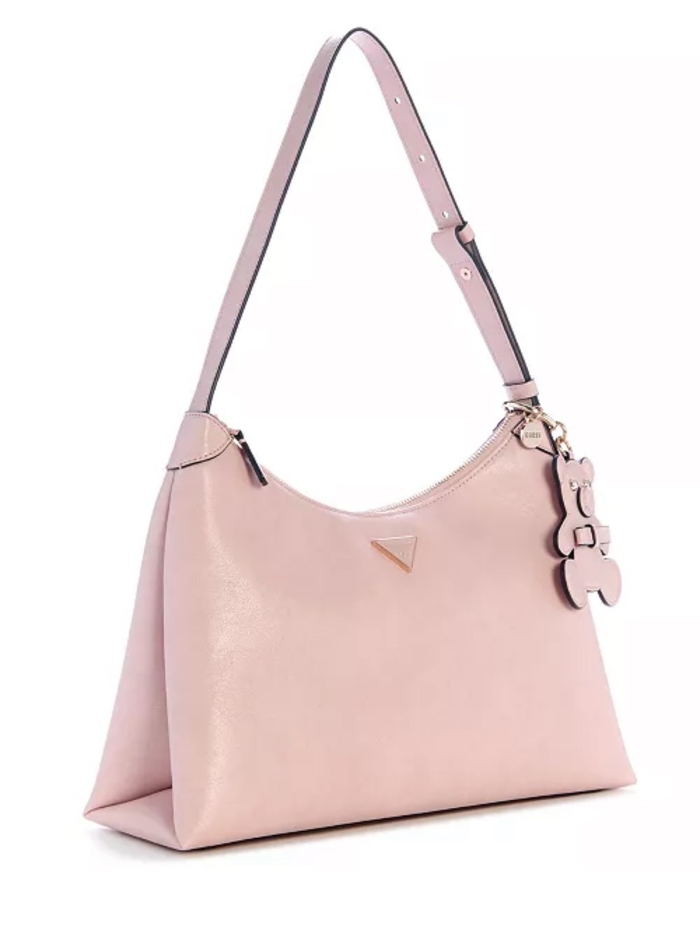 NWT Guess Blush Pink Shoulder Bag with Teddy Charm